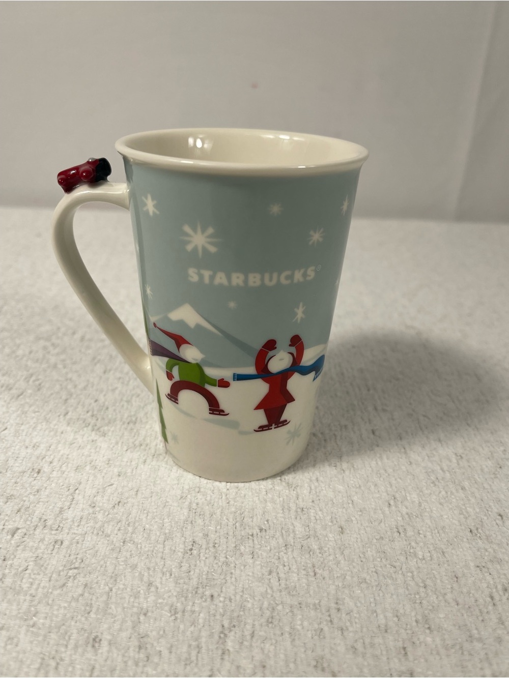 Starbucks 2017 Porcelain Winter Scene Coffee Mug, MW & DW Safe,SKU#0683